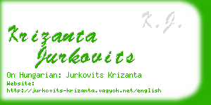 krizanta jurkovits business card